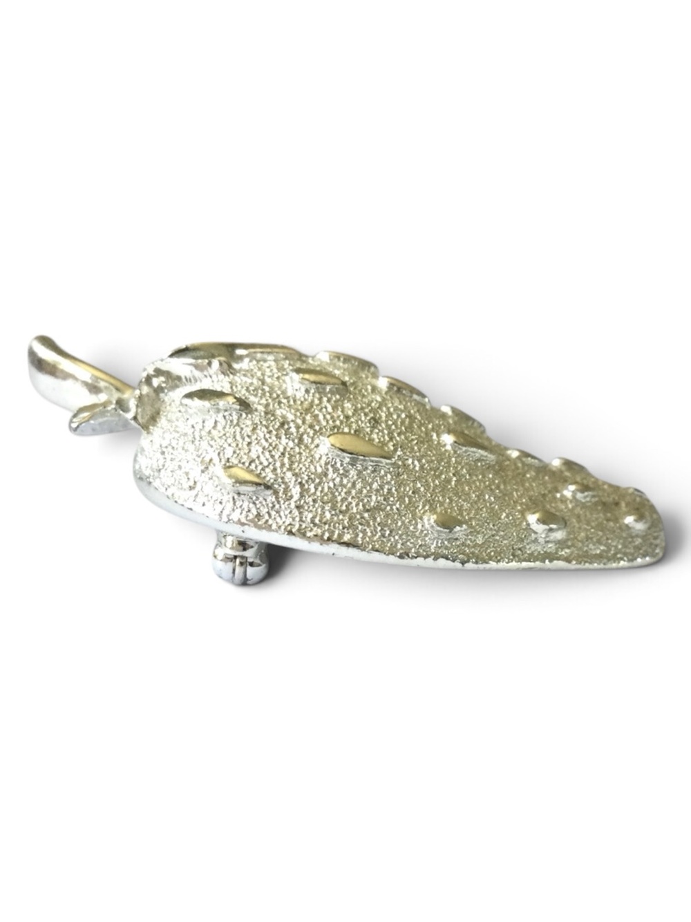 Vintage 1960s Sarah Coventry Silver-Tone Strawberry Ice Brooch - Pristine - Picture 9 of 11